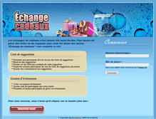 Tablet Screenshot of echangedecadeaux.com